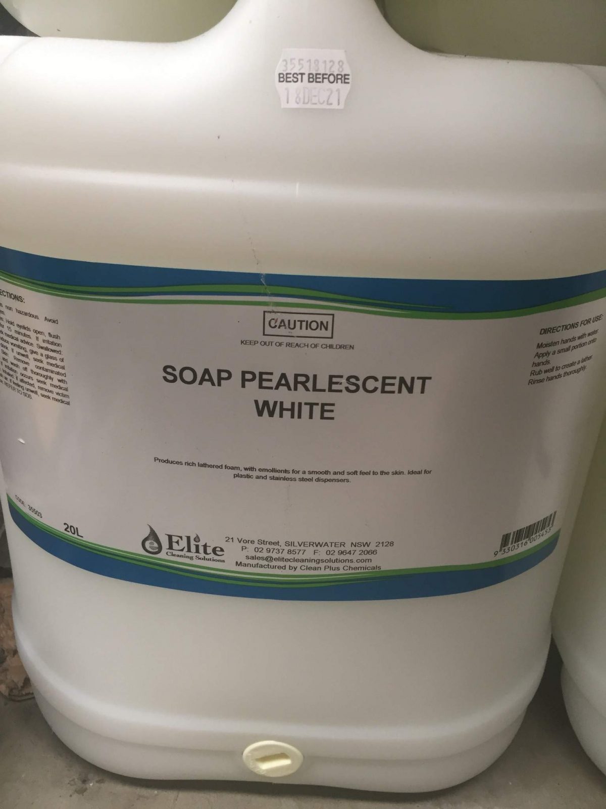 Soap Pearlescent White Hand Soap 20L